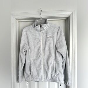 THE NORTH FACE off white Osito fuzzy full zip jacket - medium